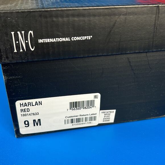 INC Men's Faux-leather Sneakers - Red - 9 - New in box - Picture 8 of 8